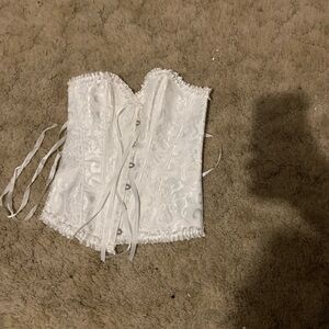 Elegant White Lace Corset